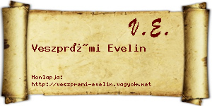 Veszprémi Evelin névjegykártya
